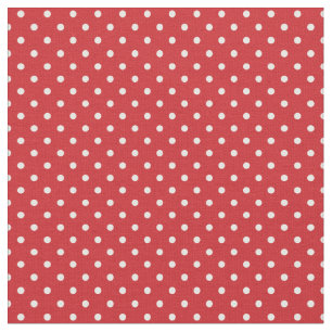 Rood & Witte Stippen Stof