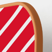 Rood, witte strepen en blauw anker pickleball paddle (Links Detail)