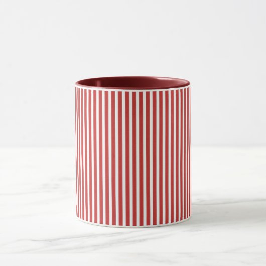 Rood Witte Strepen Kerstmis Mok (Midden)