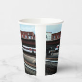 Rood-witte trein papieren bekers (Links)