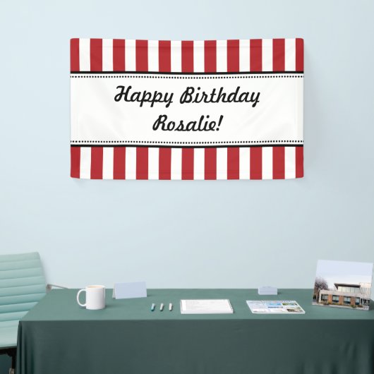 Rood-witte vogelbanner stripes spandoek (Beurs)