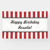 Rood-witte vogelbanner stripes spandoek (Horizontaal)