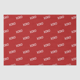 Rood Witte XOXO Bruidsfeest Tissuepapier