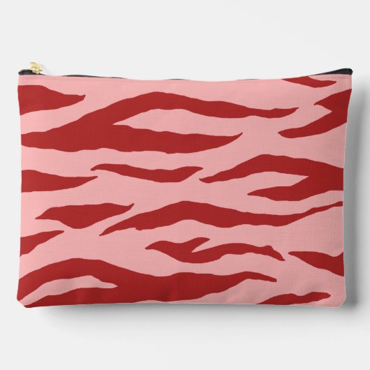 Rood Zebra Strepen Patroon Etui (Voorkant)