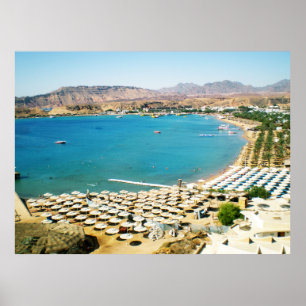 Rood Zee in de stad Sharm el Sheikh (Egypte) Poster