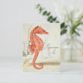  Rood Zee Paarden Briefkaart (Staand voorkant)