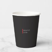 Rood zen Papierbekertje Papieren Bekers (Achterkant)