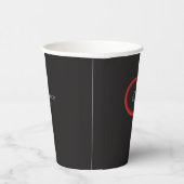 Rood zen Papierbekertje Papieren Bekers (Rechts)