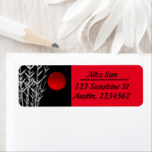 Rood Zen Rood zonesymbool, gepersonaliseerd Etiket (Insitu)