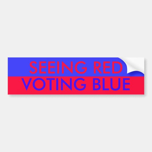 Rood zien bumpersticker (Voorkant)