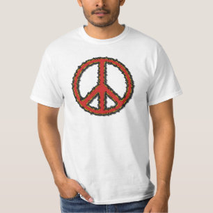 Rood Zig Zag Vredesbord T-shirt
