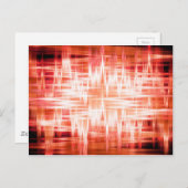 Rood zigzagpatroon briefkaart (Voorkant / Achterkant)