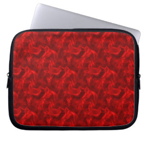 Rood zijdeffect laptop sleeve