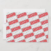 Rood & Zilver Afstuderen foto aankondiging (Achterkant)