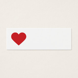 Rood Zoet Hart & Chevron Cadeau Labels Mini Visitekaartjes