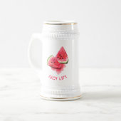 Rood Zoet Sappig Watermeloen Bier Stein Bierpul (Voorkant links)