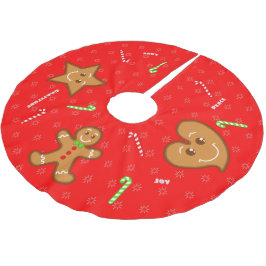 Rood zoet XmaS Gingerbrood Pals-Candy Cane Text Kerstboom Rok