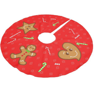 Rood zoet XmaS Gingerbrood Pals-Candy Cane Text Kerstboom Rok