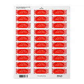 rood zonnescherm etiket (Full Sheet)