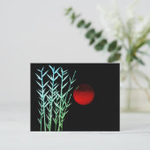 Rood zonzwart, wit briefkaart (Staand voorkant)