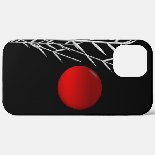 Rood zonzwart, wit Case-Mate iPhone case (Achterkant (horizontaal))