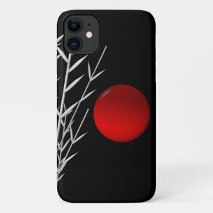 Rood zonzwart, wit iPhone 11 hoesje