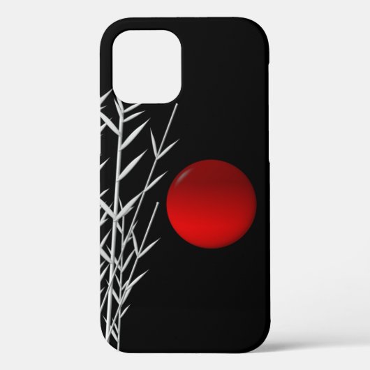 Rood zonzwart, wit Case-Mate iPhone case (Achterkant)
