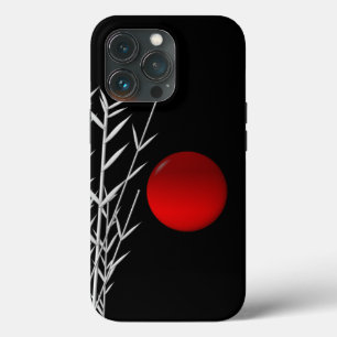 Rood zonzwart, wit iPhone 13 pro hoesje