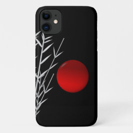 Rood zonzwart, wit iPhone 11 hoesje
