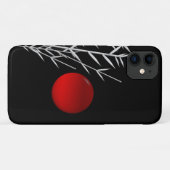 Rood zonzwart, wit Case-Mate iPhone case (Achterkant (horizontaal))