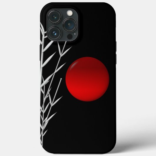 Rood zonzwart, wit Case-Mate iPhone case (Achterkant)