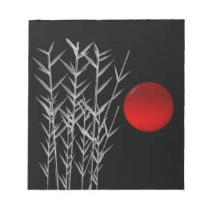 Rood zonzwart, wit notitieblok