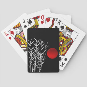 Rood zonzwart, wit speelkaarten