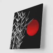 Rood zonzwart, wit vierkante klok (Hoek)