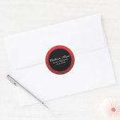 Rood Zwart Aangepaste Afstudeer Sticker (Envelop)