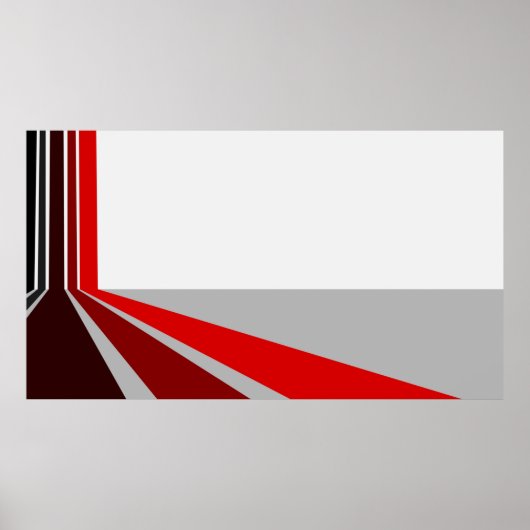Rood zwart abstract ontwerp poster (Voorkant)