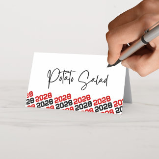 Rood Zwart Afstudeerder Klasse Jaar Vouwend Voedse