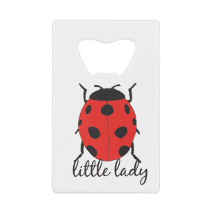 Rood & zwart Baby lieveheersbeestje Schattige rood Kredietkaart Flessenopener