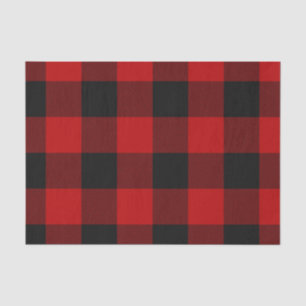 Rood & Zwart Buffalo geruit Plaid Landelijk Tissuepapier