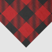 Rood & Zwart Buffalo Geruit Plaid Rustiek Tissuepapier (Detail)