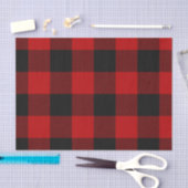 Rood & Zwart Buffalo Geruit Plaid Rustiek Tissuepapier (Craft)