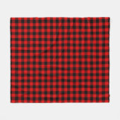 Rood zwart buffel houthakker check geruite patroon fleece deken (Voorkant (Horizontaal))