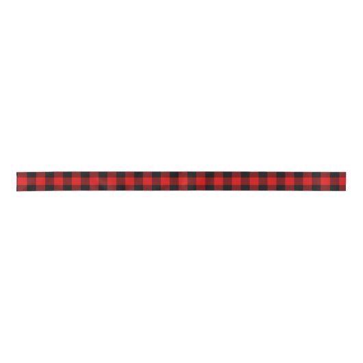 Rood Zwart Buffel Lumberjack Check Kerstmis Lint (Voorkant)