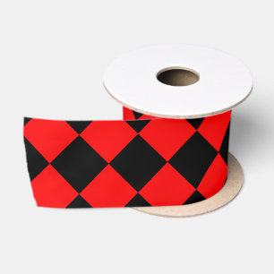 Rood Zwart Checker Diamant Patroon Lint