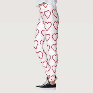 Rood Zwart cool Modern Chic hipster collages artis Leggings