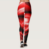 Rood Zwart cool Moderne Chic hipster collages arti Leggings (Achterkant)