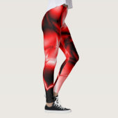 Rood Zwart cool Moderne Chic hipster collages arti Leggings (Rechts)