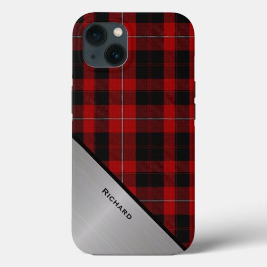 Rood & Zwart Cunningham Tartan Plaid Case-Mate iPhone Case (Achterkant)