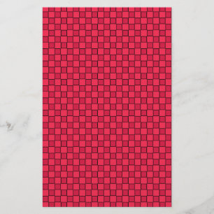 Rood Zwart Dambord Briefpapier