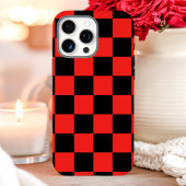 Rood Zwart Dambord Case-Mate iPhone Case